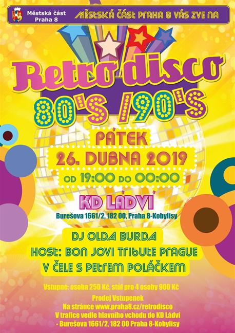 Retro disco v KD Ládví, 26. dubna 2019