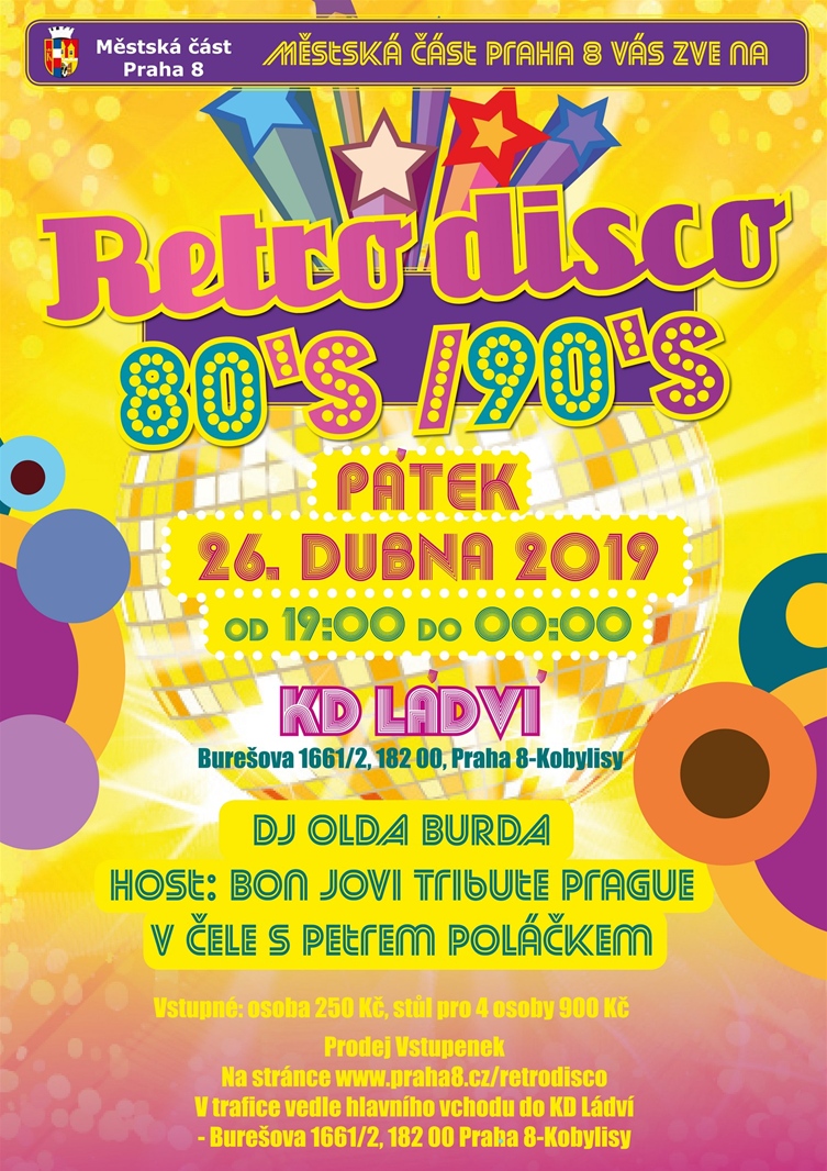 Retro disco v KD Ládví, 26. dubna 2019
