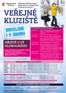 Veřejné kluziště ZŠ Glowackého – provozní doba, ceník, doprovodný program na únor 2019