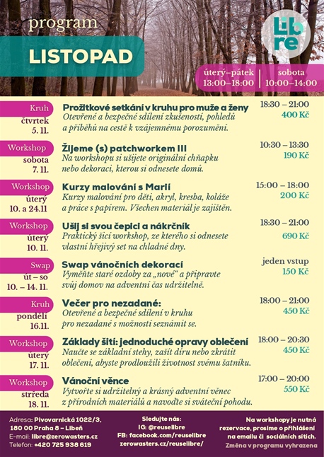LIBRE - program listopad 2026
