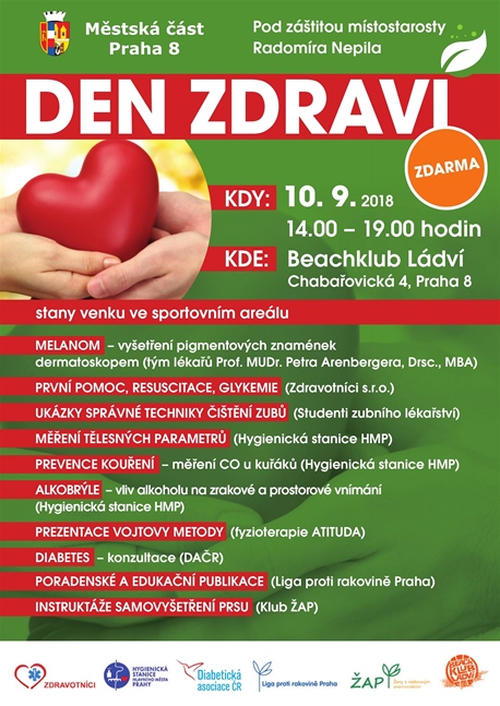 Den zdraví, 10. září 2018, Beachklub Ládví