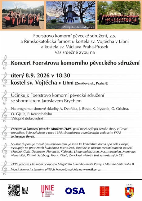 Koncert Foersterova komorního pěveckého sdružení
