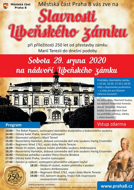 Slavnosti Libeňského zámku, 29. srpna 2020, nádvoří Libeňského zámku
