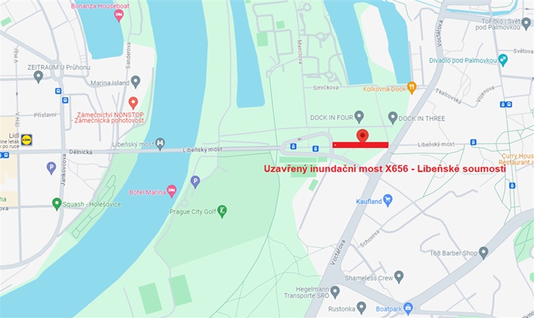 Uzavření inundačního mostu Libeňského soumostí Uzavření inundačního mostu Libeňského soumostí
