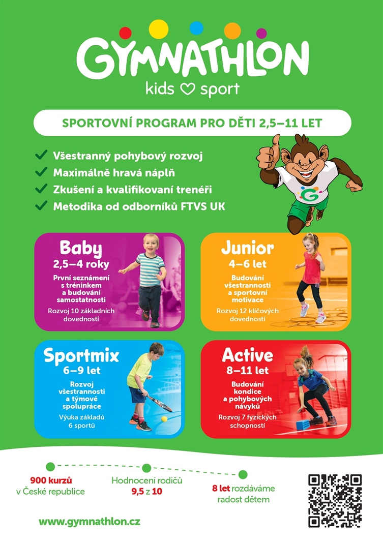 Pohyb, který děti opravdu baví - Gymnathlon na Praze 8 Pohyb, který děti opravdu baví - Gymnathlon na Praze 8