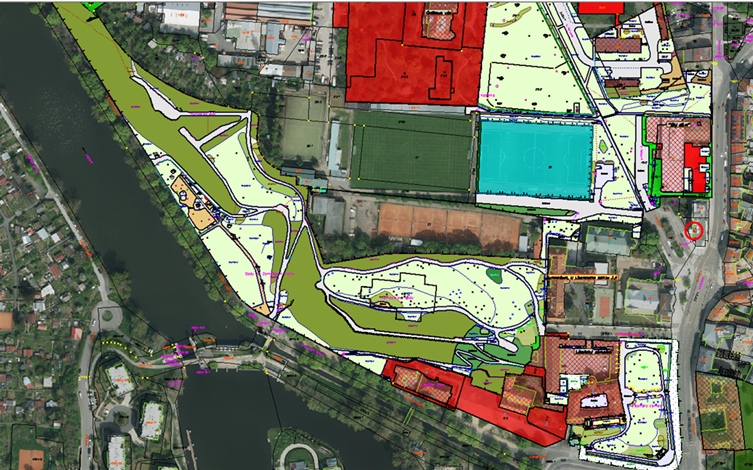 dub červený - mapa