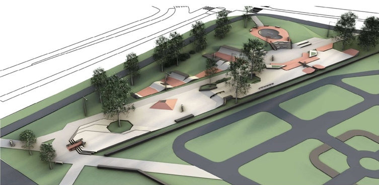 Studie skatepark Glowackého schválena