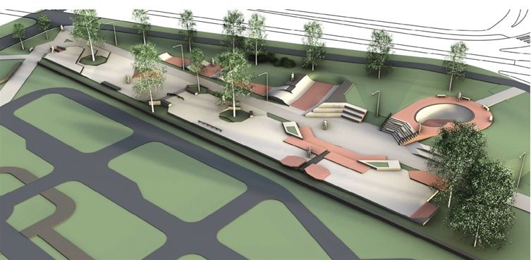 Studie skatepark Glowackého schválena