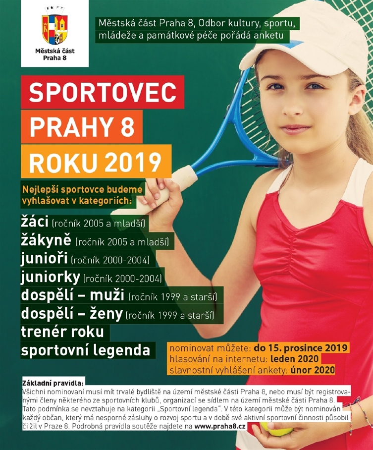Sportovec Prahy 8 roku 2019